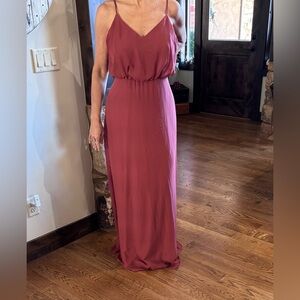 Birdy Grey Gwennie dress.  Chiffon sz XL. No slit. Color Spice